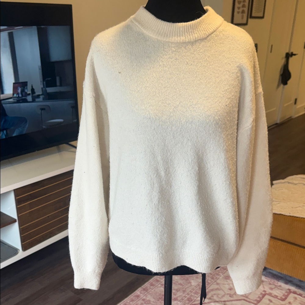 H&M Cream Turtleneck Sweater